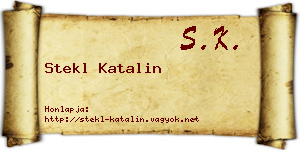 Stekl Katalin névjegykártya
